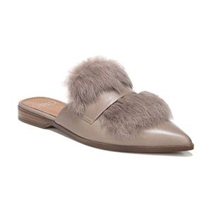 Franco Sarto Palmer II Genuine Rabbit Fur Slide